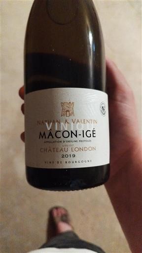 Vin Blanc sec Nathan & Valentin Château London 2019 France Bourgogne Mâcon et mâcon-villages