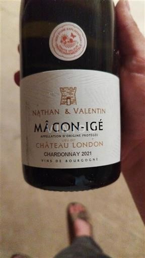 Vin Blanc sec Château London 2021 France Bourgogne Mâcon et mâcon-villages