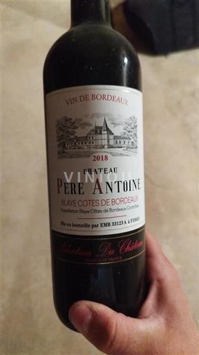 Bordeaux Blaye-Côtes-de-Bordeaux Château Père Antoine 2018