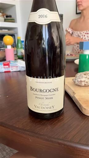 Vin Rouge sec Christophe Vaudoisey 2016 France Bourgogne AOC