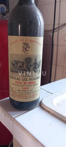 Bordeaux Côtes-de-bourg Château Les Heaumes 1990