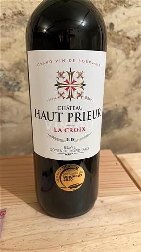 Bordeaux Blaye-Côtes-de-Bordeaux Château Haut Prieur La Croix 2018