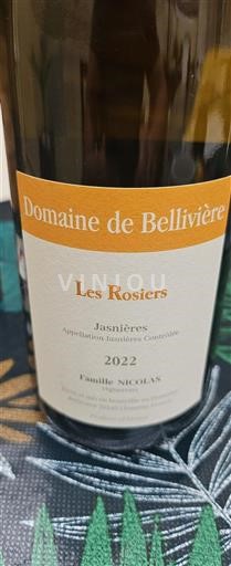 Loire Valley Jasnières Domaine Bellivière Les Rosiers 2022