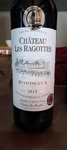 Bordeaux Château Les Ragottes Le Moulin 2015