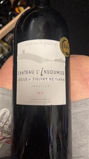 Bordeaux Bordeaux superiore Château L'Insoumise Prestige 2018