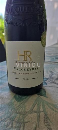 Rhône Valley Vacqueyras Hommage du Rhône 2016