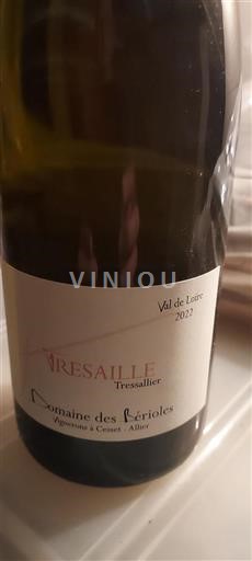 Vallée de la Loire Val de Loire Domaine Des Bérioles Vresaille 2022