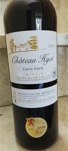 Bordeaux Côtes-de-Bordeaux Château Hyot Gorry 2020