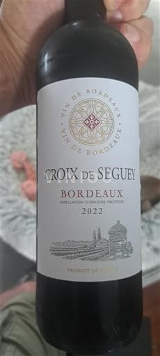 Vin Rouge sec Croix de Seguey 2022 France Bordeaux AOC