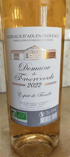 Provence Coteaux d'Aix-en-Provence Domaine Fonscrémade Esprit de Famille 2022