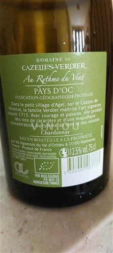 Languedoc und Roussillon Pays d'Oc Domaine Cazeilles-Verdier Au Rythme du Vent 2020