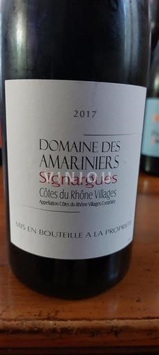 Rhônen laakso Côtes-du-rhône-villages Domaine Des Amariniers Signargues 2017