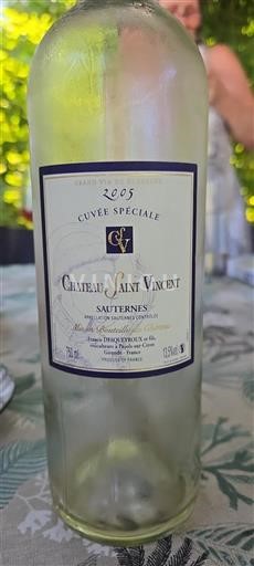 Bordeaux Sauternes Château Saint Vincent Spéciale 2005
