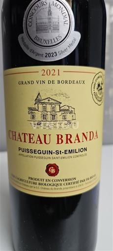 Bordeaux Puisseguin-Saint-Émilion Château Branda 2021