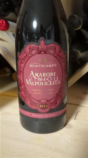 Vin Rouge sec Amarone della Valpolicella Montecampo 2014 Italie Vénétie Amarone della Valpolicella DOCG