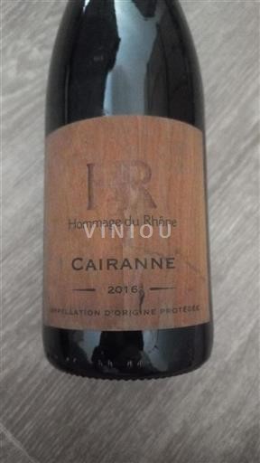 Rhônedalen Cairanne Hommage du Rhône 2016