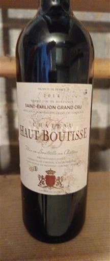 Bordeaux Saint-Émilion Grand Cru Grand Cru Château Haut Boutisse 2014