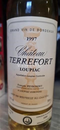 Bordeaux Loupiac Château Terrefort Loupiac 1997