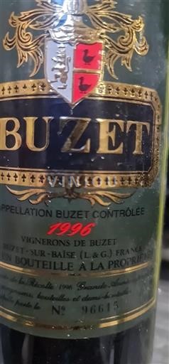 Vin Rouge sec Vigneron de Buzet 1996 France Sud-Ouest Buzet