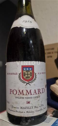 Borgogna Pommard Domaine Mazilly Père et Fils 1986