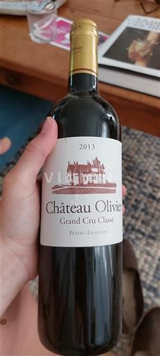 Bordeaux Pessac-Léognan Grand Cru Classé Château Olivier 2013