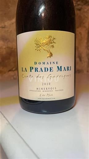 Languedoc Minervois Domaine La Prade Mari Conte des Garrigues 2010