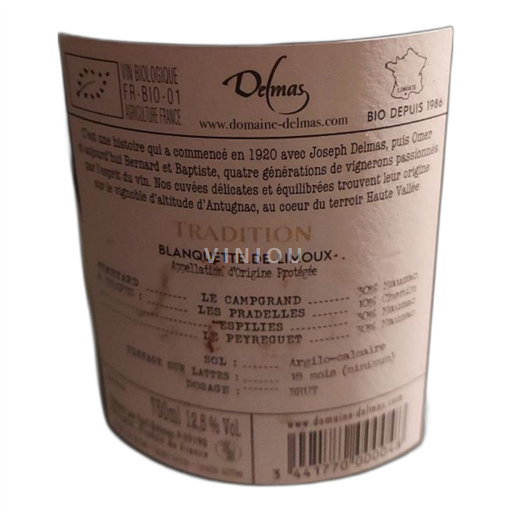 Languedoc Blanquette de Limoux Delmas Tradition Ohne Jahrgang