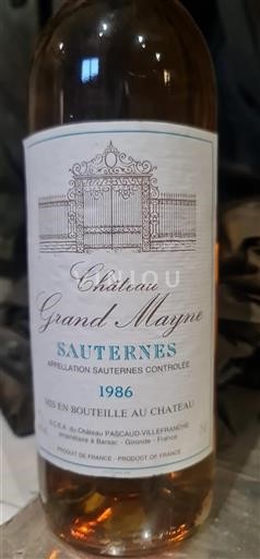 Bordeaux Sauternes Château Grand Mayne 1986