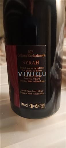 Alpen und Rhônetal Rhodanische Hügellandschaft François Villard Syrah 2019