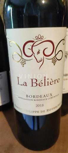 Bordeaux Baron Philippe de Rothschild La Bélière 2018