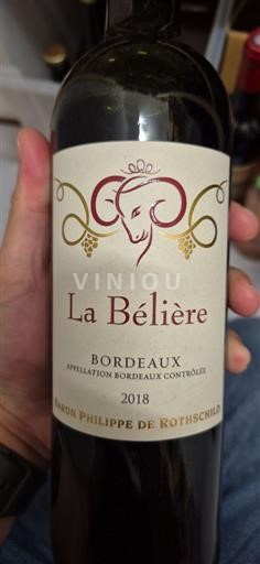 Bordeaux Baron Philippe de Rothschild La Bélière 2018