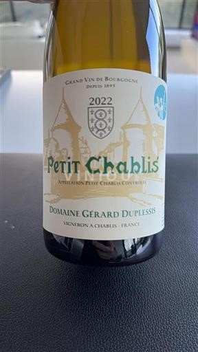 Bourgogne Petit-chablis Domaine Gérard Duplessis 2022