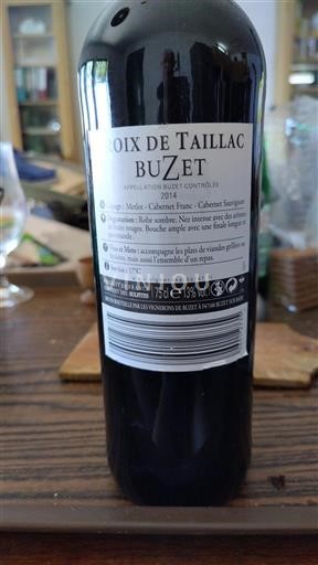 Vin Rouge sec Croix de Taillac Vigneron de Buzet 2014 France Sud-Ouest Buzet