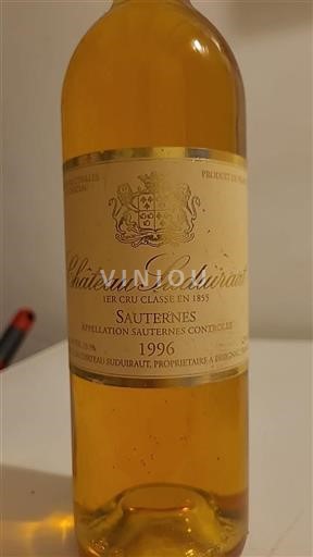 Bordeaux Sauternes Premier Cru Château Suduiraut 1996