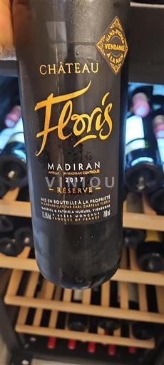 Lounais-Ranska Madiran Château Floris Réserve 2017