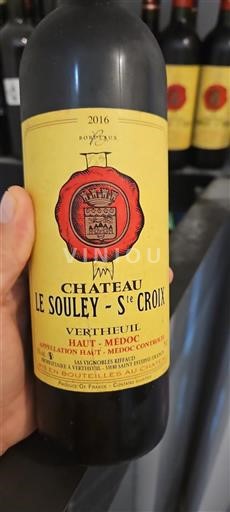 Bordeaux Haut-Médoc Château Le Souley Sainte Croix 2016