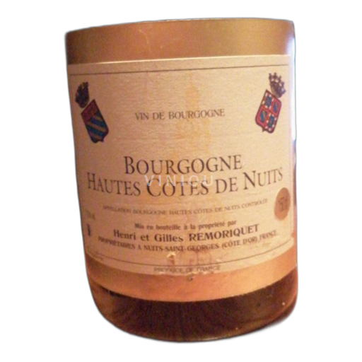 Bourgogne Hautes Côtes de nuits Henri et Gilles Remoriquet 2012