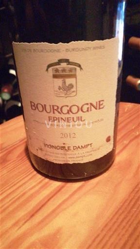 Borgogna Bourgogne Epineuil Vignoble Dampt 2012