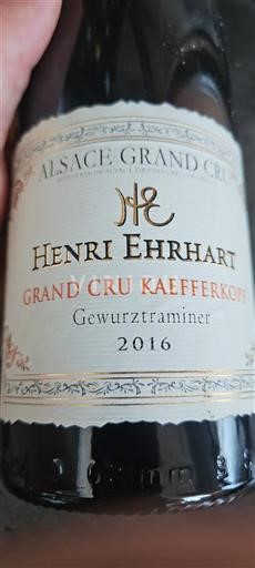Elsass Alsace Grand Cru Grand Cru Henri Ehrhart Grand Cru Kaefferkopf 2016