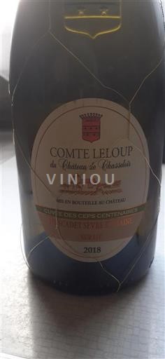 Valle della Loira Muscadet Sèvre et Maine Château Chasseloir Chereau Carre des Ceps Centenaires 2018