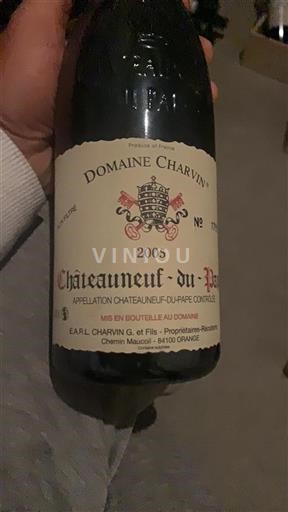 Rhônen laakso Châteauneuf-du-Pape Domaine Charvin 2005