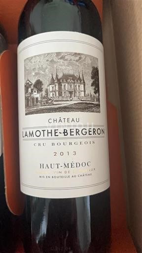 Bordeaux Haut-Médoc Château Lamothe-Bergeron 2013
