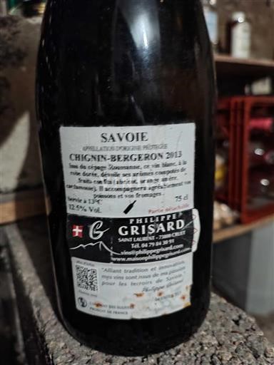 Savoie og Bugey Chignin-Bergeron Philippe Grisard 2013