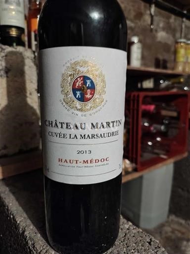 Bordeaux Haut-Médoc Château Martin La Marsaudrie 2013