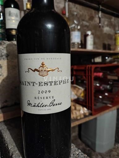 Bordeaux Saint-Estèphe Mähler-Besse Réserve 2009