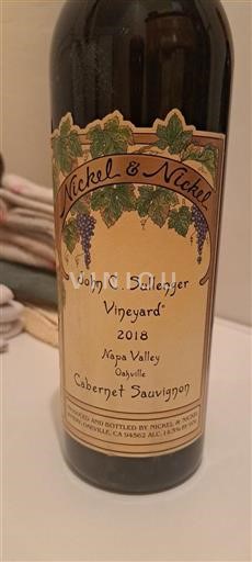 California AVAs Oakville Nickel & Nickel John C. Sullenger Vineyard 2018