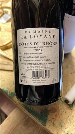 Vallée du Rhône Côtes-du-rhône Domaine La Lôyane 2023