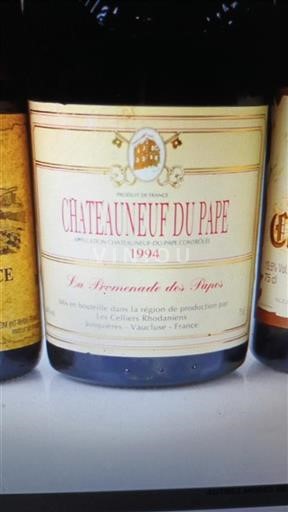 Rhônedalen Châteauneuf-du-Pape Les Celliers Rhodaniens La Promenade des Anges 1994