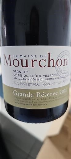 Vallée du Rhône Côtes-du-rhône-villages Domaine Mourchon Grande Réserve 2021