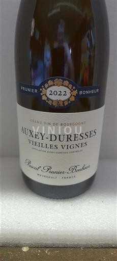 Borgogna Auxey-Duresses Pascal Prunier-Bonheur Vieilles Vignes 2022